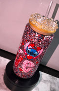 STITCH LOVE 20OZ- GLASS CUP